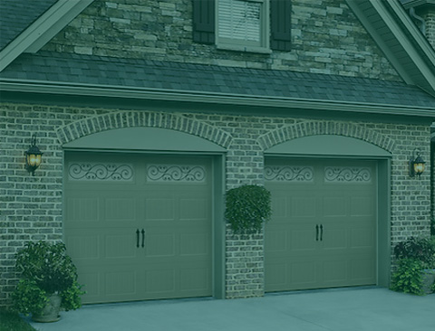 2 garage doors with glazing